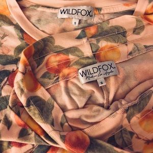 Wildfox 2pc peach tee & shorts